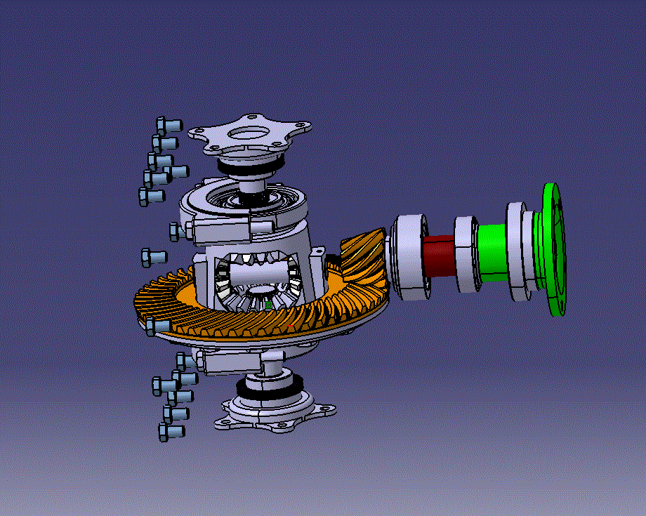 面包汽车主减速器及差速器设计含CAD图纸+CATIA三维模型+说